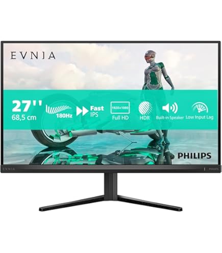 Philips Evnia 27M2N5500-27 inch QHD gaming monitor, 180 Hz